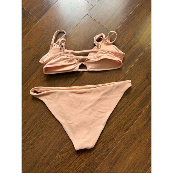 L*Space S key hole top M bottom coral peach pink color - Picture 5 of 6